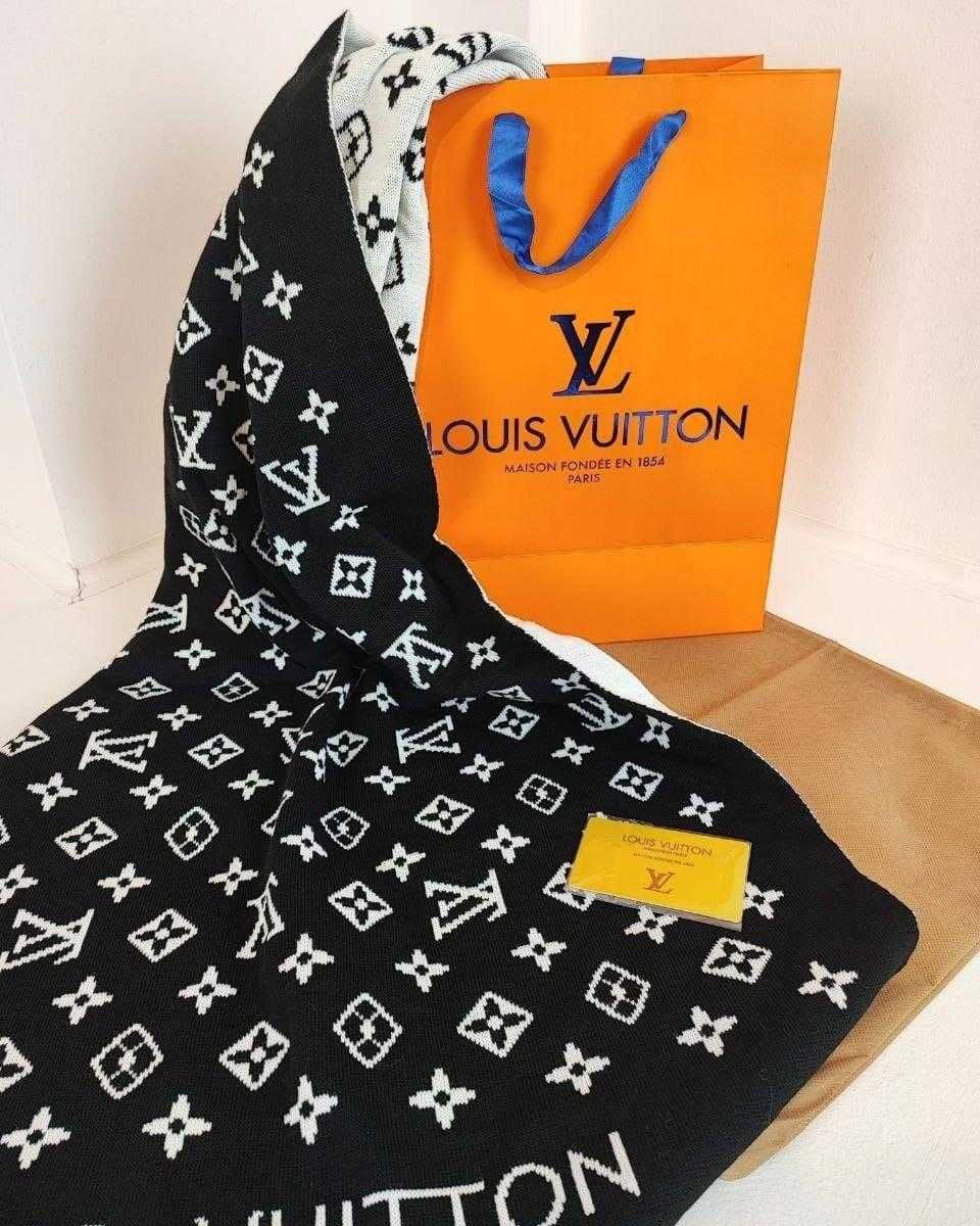 Шарф Louis Vuitton LV чёрно-белый