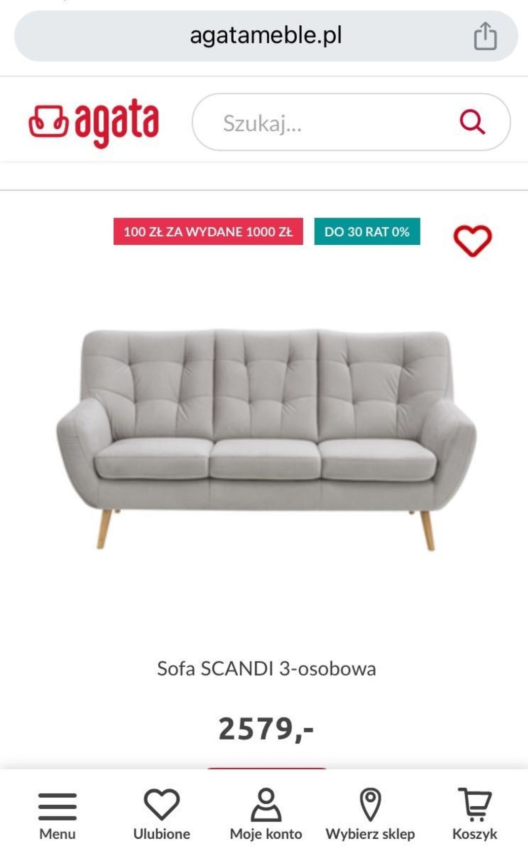 Sofa Agata Meble oraz krzesła