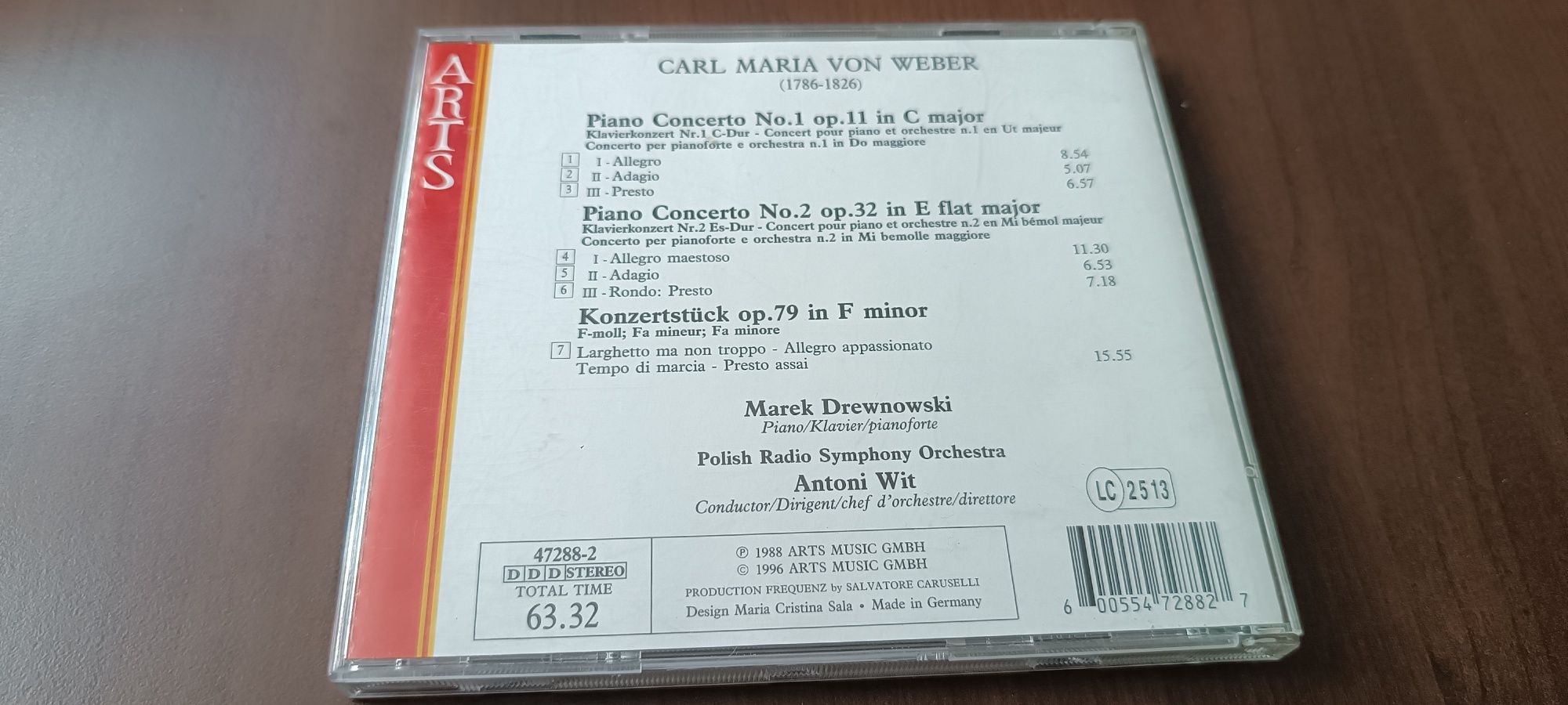 Carl Maria von weber piano cencertos nos 1.2 oo. 79 Marek Drewnowski