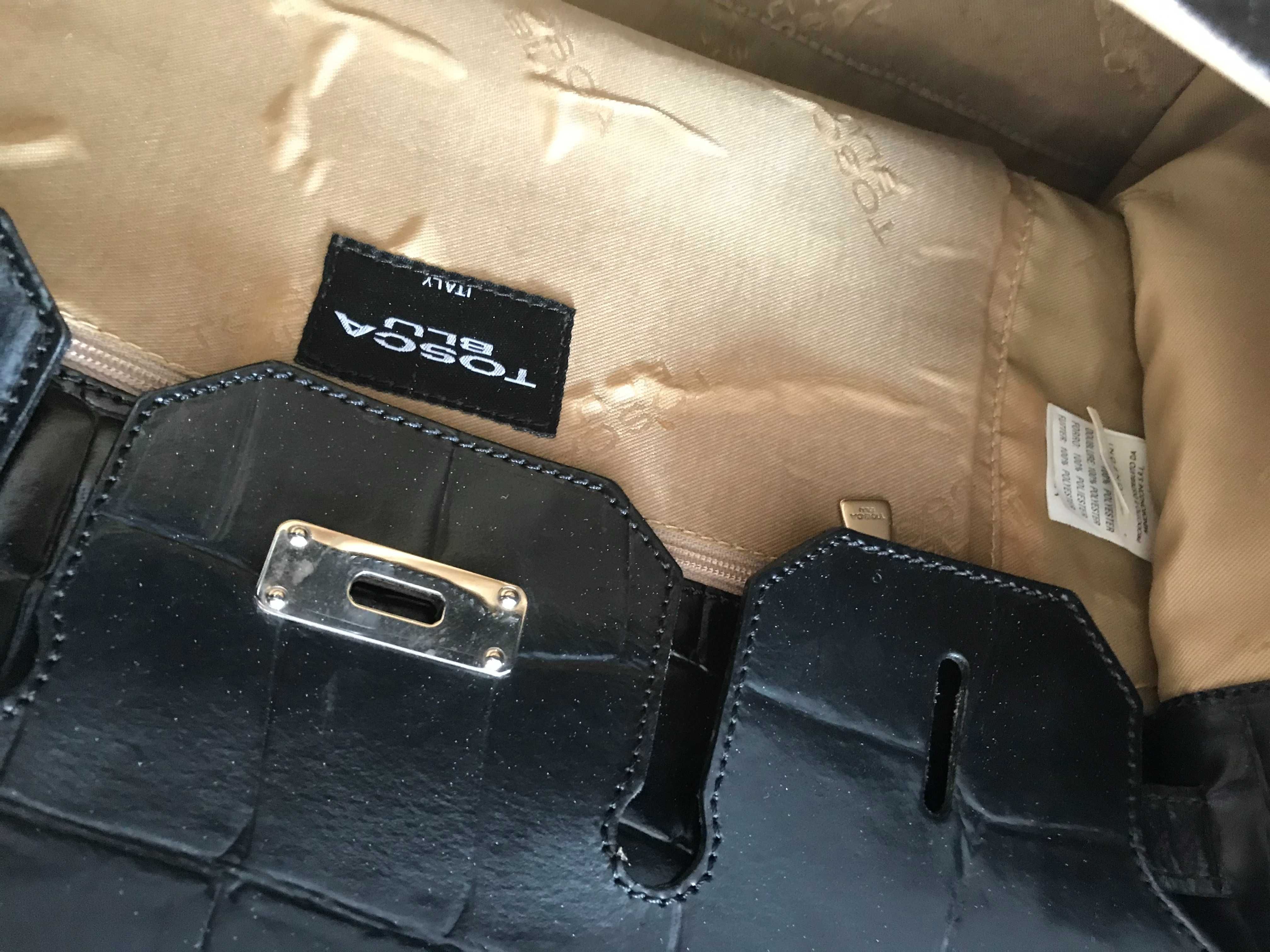 Włoska torebka Tosca Blu aktówka na laptopa