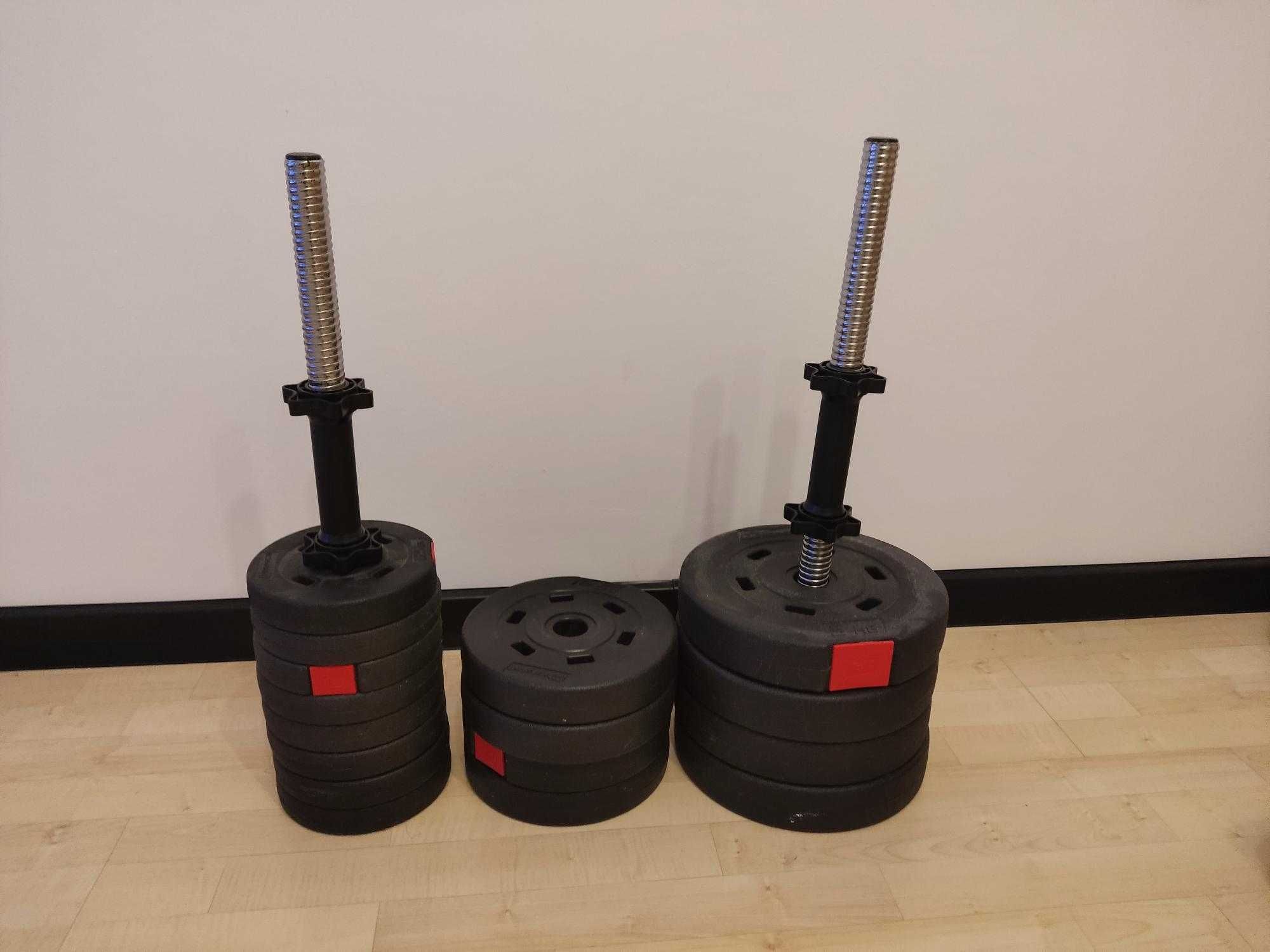 Hantel hantla hantle 2 gryfy, 8x1,25kg, 4x2,5kg, 4x5kg HJ Hop Sport