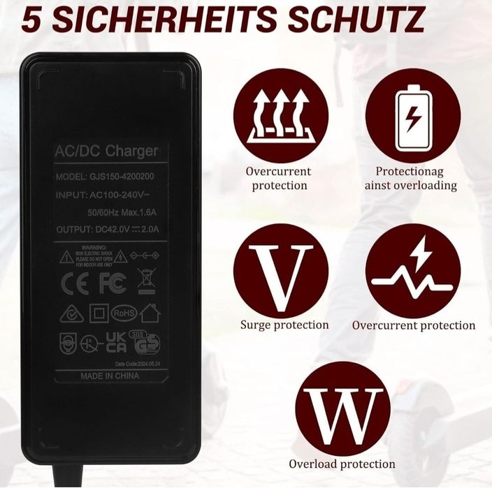 Foreverup Ładowarka do hulajnogi 42V 2A  AC E