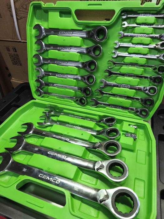 Conjunto 23pcs  de chaves de Roquete reversível dos 6mm aos 32mm