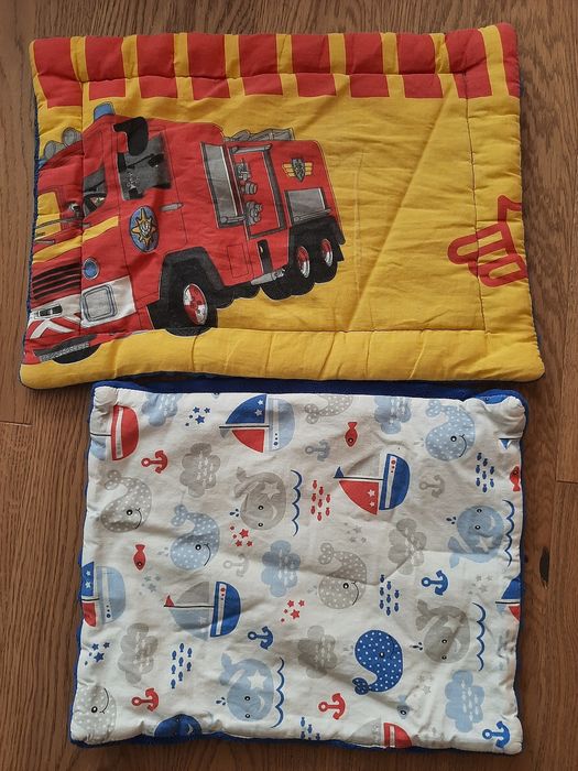 2 x płaska poduszka niemowlęca dla chłopca