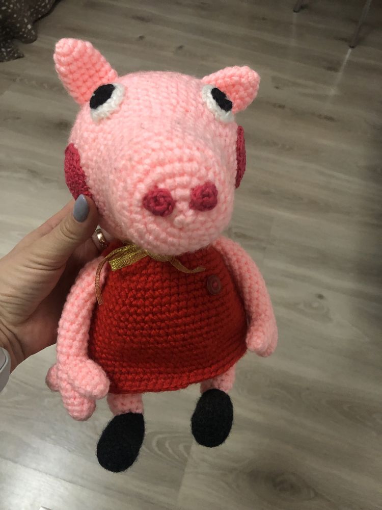 Świnka Peppa na szydełku maskotka amigurumi hand made