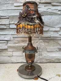 Bardzo stara lampka sygnowana z miedzi lampa