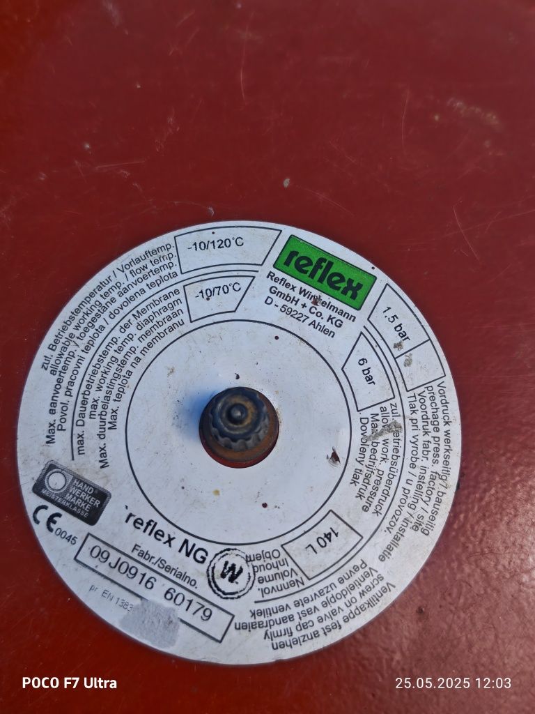 Zbiornik przeponowy reflex 140 litrów 6bar