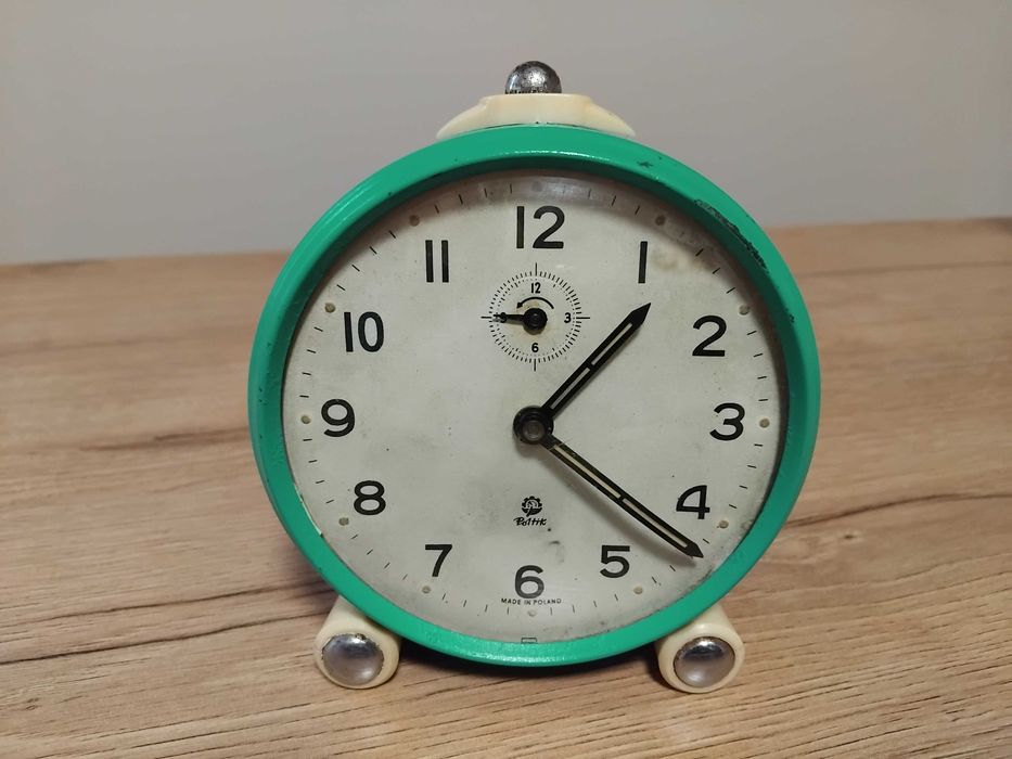 Poltik budzik polski zegar ponad 50 letni sprawny
