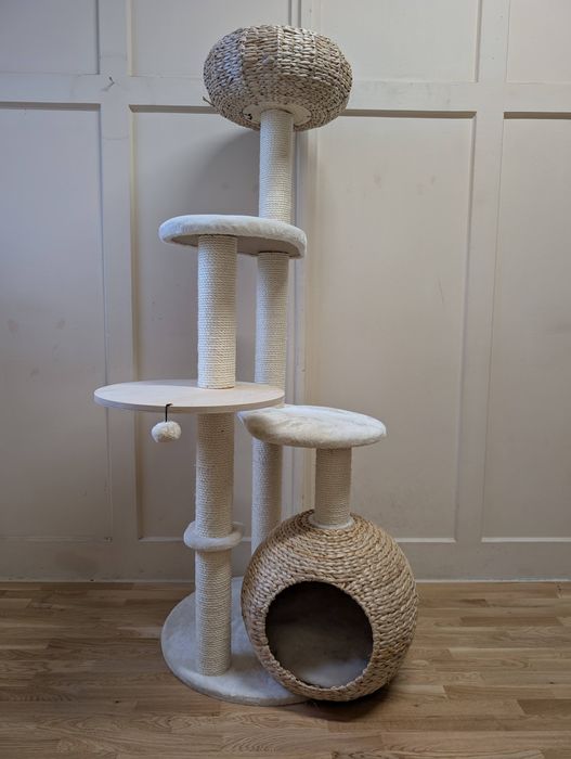 Laguna Drapak dla Kota Kremowy 83x74x160cm ZMODYFIKOWANY DUŻY WYSOKI