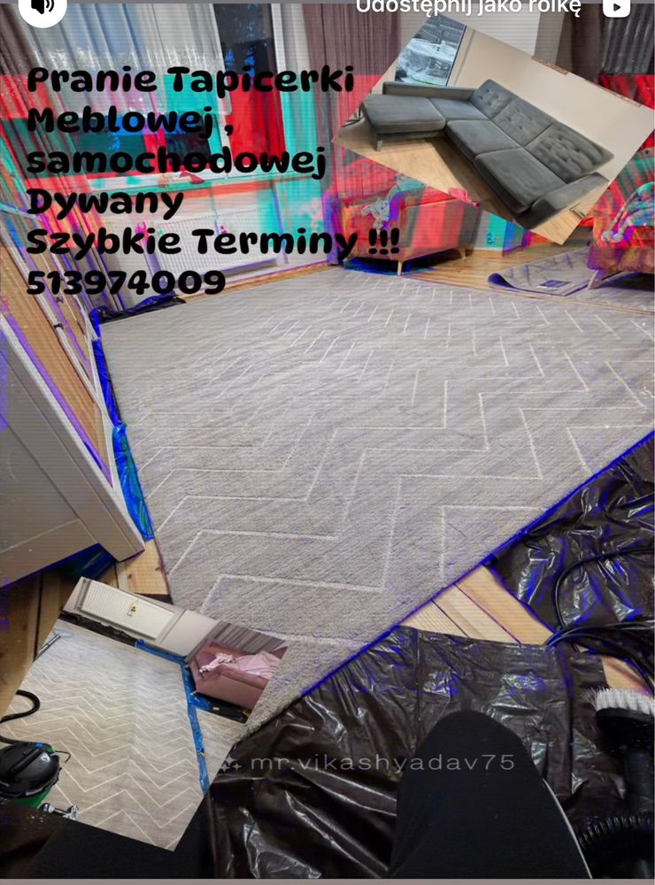 Pranie Tapicerki domowej , samochodowej,dywanow