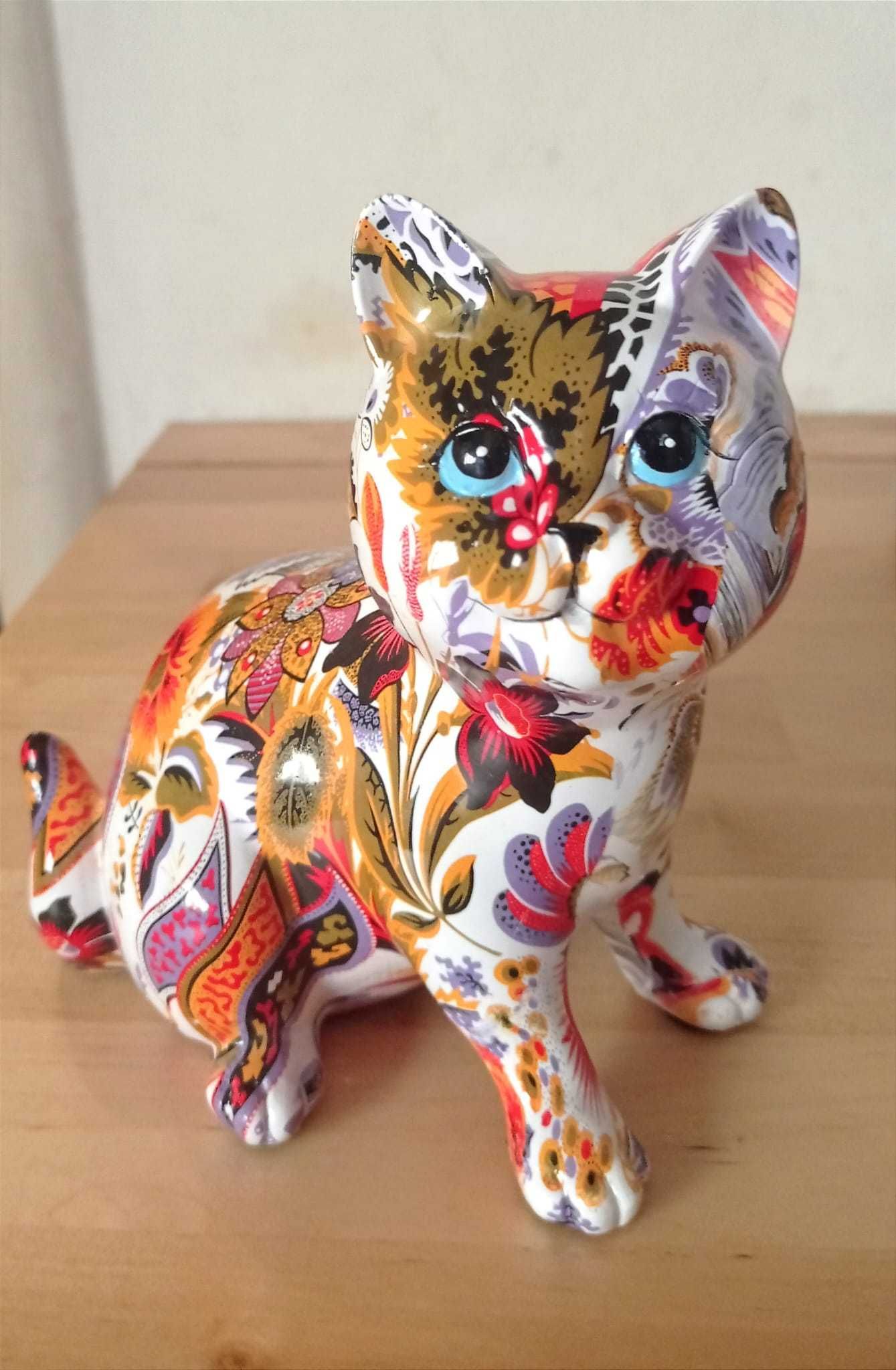 GATO Meigo, figura com cornucopias pintado, boho style