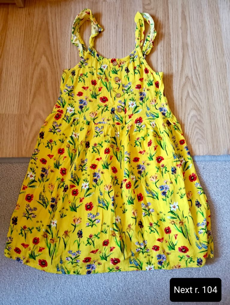 Sukienka Next na lato kwiaty r. 104