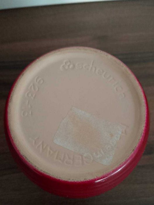 Scheurich burgundowa ceramiczna doniczka osłonka