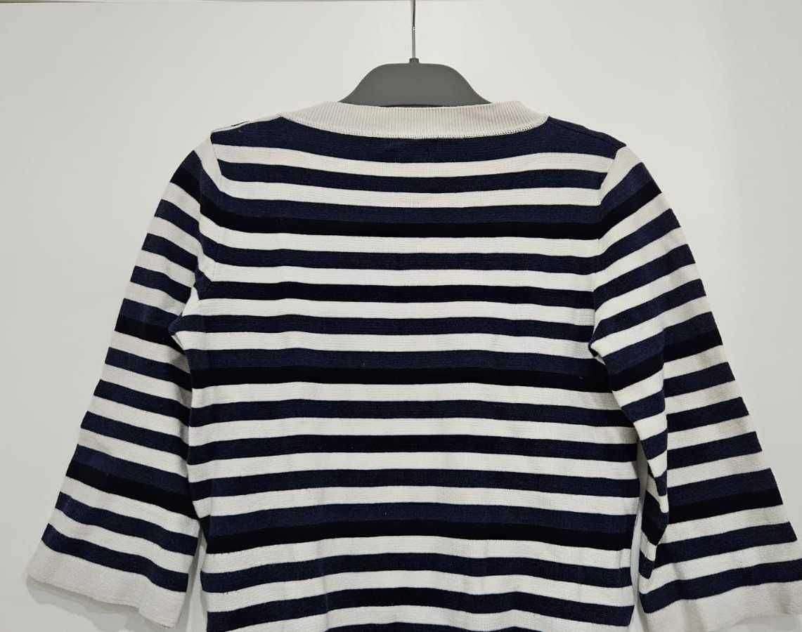 Linda Blusa Massimo Dutti Navy Listrada (m) (desconto: 75% off)