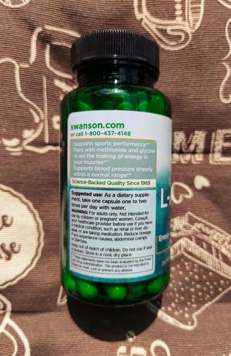 Swanson L-аргінін аргинин arginine амінокислота для чоловіків 500 850