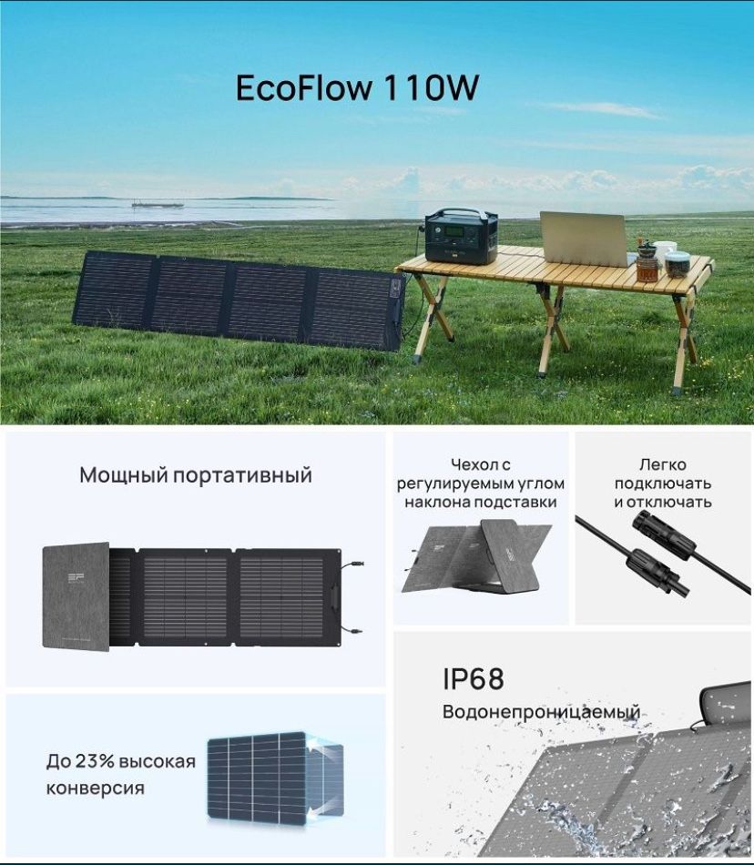 Сонячна панель EcoFlow 110W Solar Panel (EFSOLAR110N)