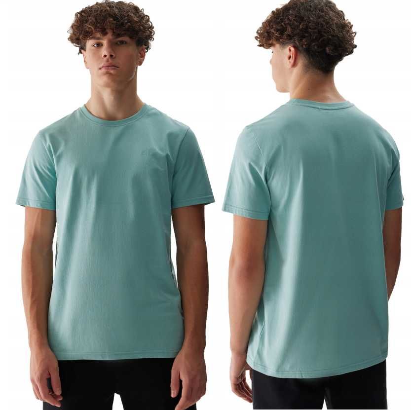 Koszulka Męska 4F Bawełna T-SHIRT TURKUS (SHM1154-47) -M WYSYŁKA 24H