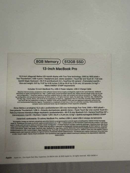 MacBook Pro 13 M1 8/512GB