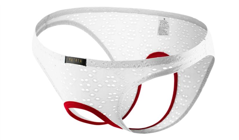 Erotyczne Męskie Slipy Siateczkowe, Otwarte Jockstrapy  - S