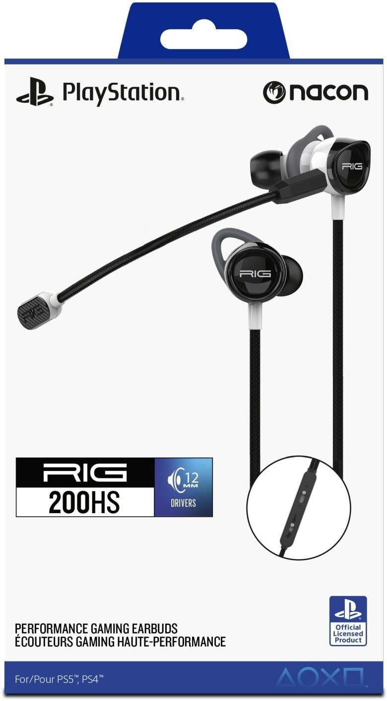 NACON RIG PS5 Słuchawki przewodowe EARBUDS RIG200HSW