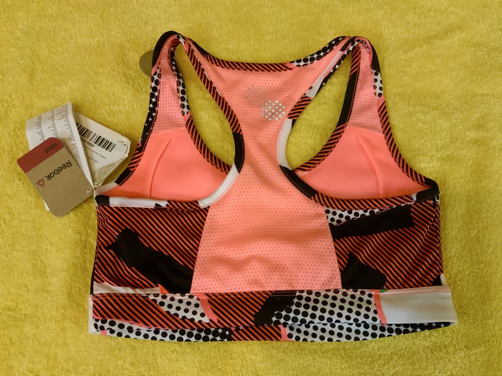 Топ спортивный для фитнеса Reebok, разноцветный, р.xs