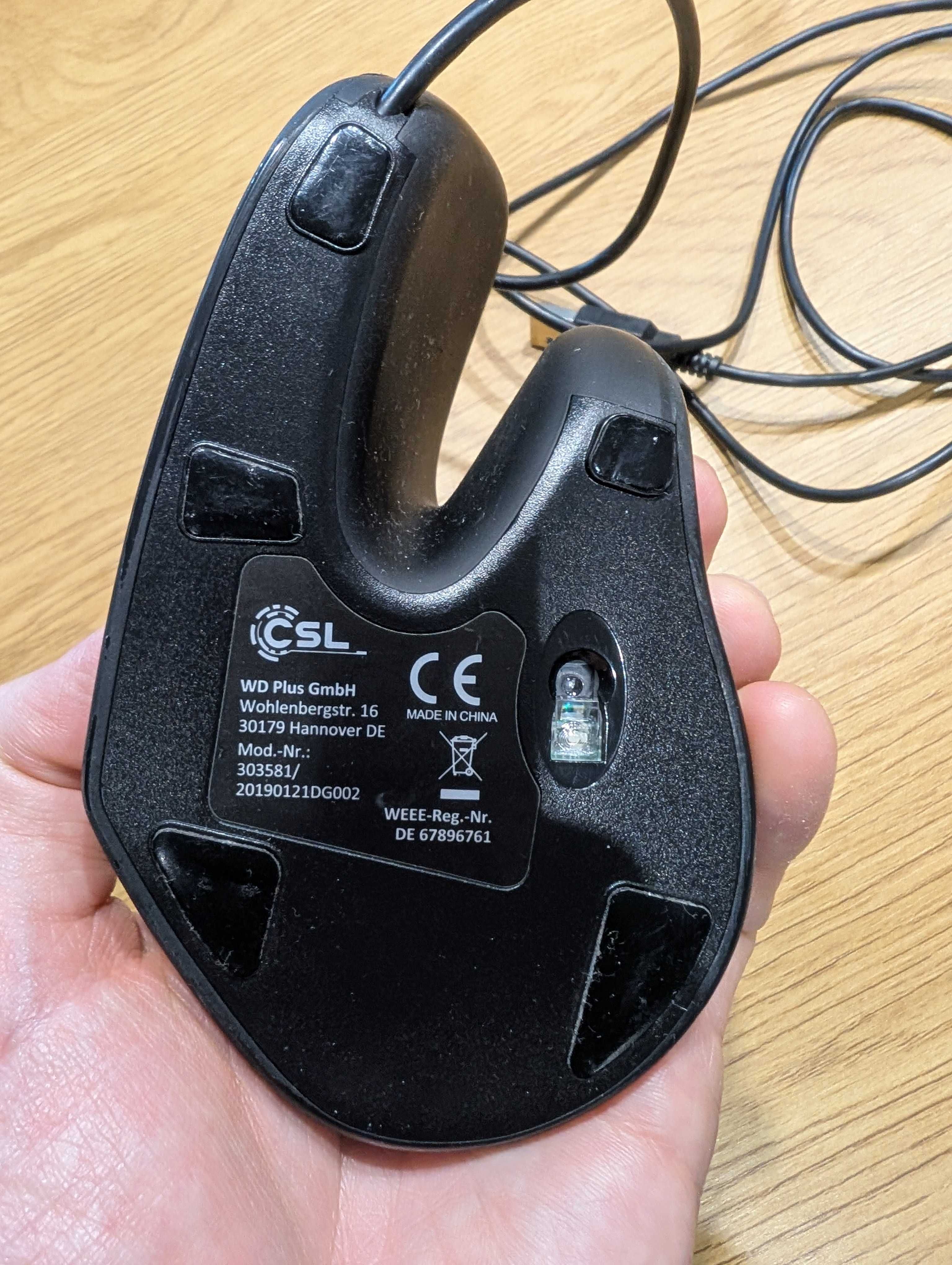 Mysz komputerowa CSL USB - ergonomiczna pionowa