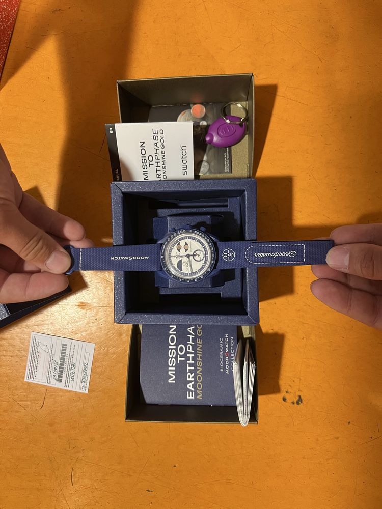 Omega X Swatch Mission To Earthphase Moonshine Gold