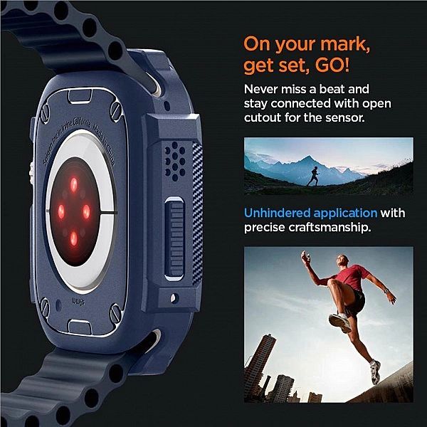 Etui Spigen Rugged Armor na Apple Watch Ultra 1 / 2 (49 mm) - granatow