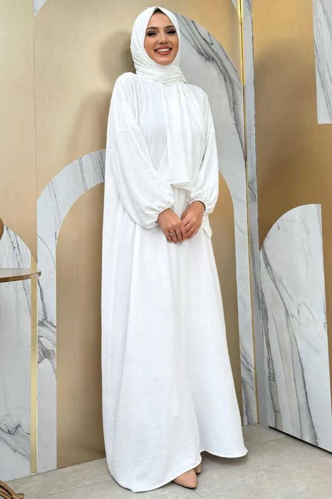 Bym Fashion Os Sukienka Biała Maxi R12977