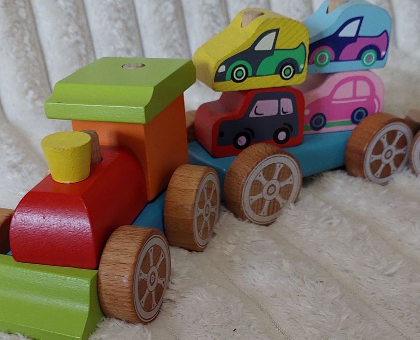Поїзд дерев'яна іграшка