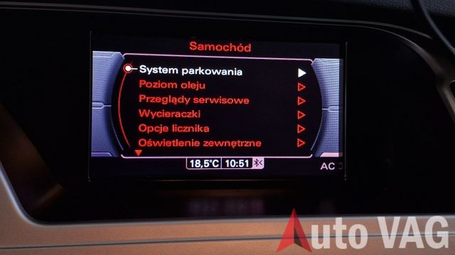 Polskie Menu, Nawigacja Audi VW SEAT Skoda MMI 3G Konwersja USA