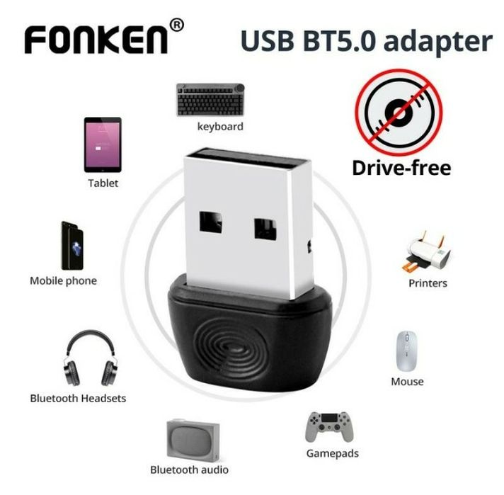 Transmissor e receptor Bluetooth USB