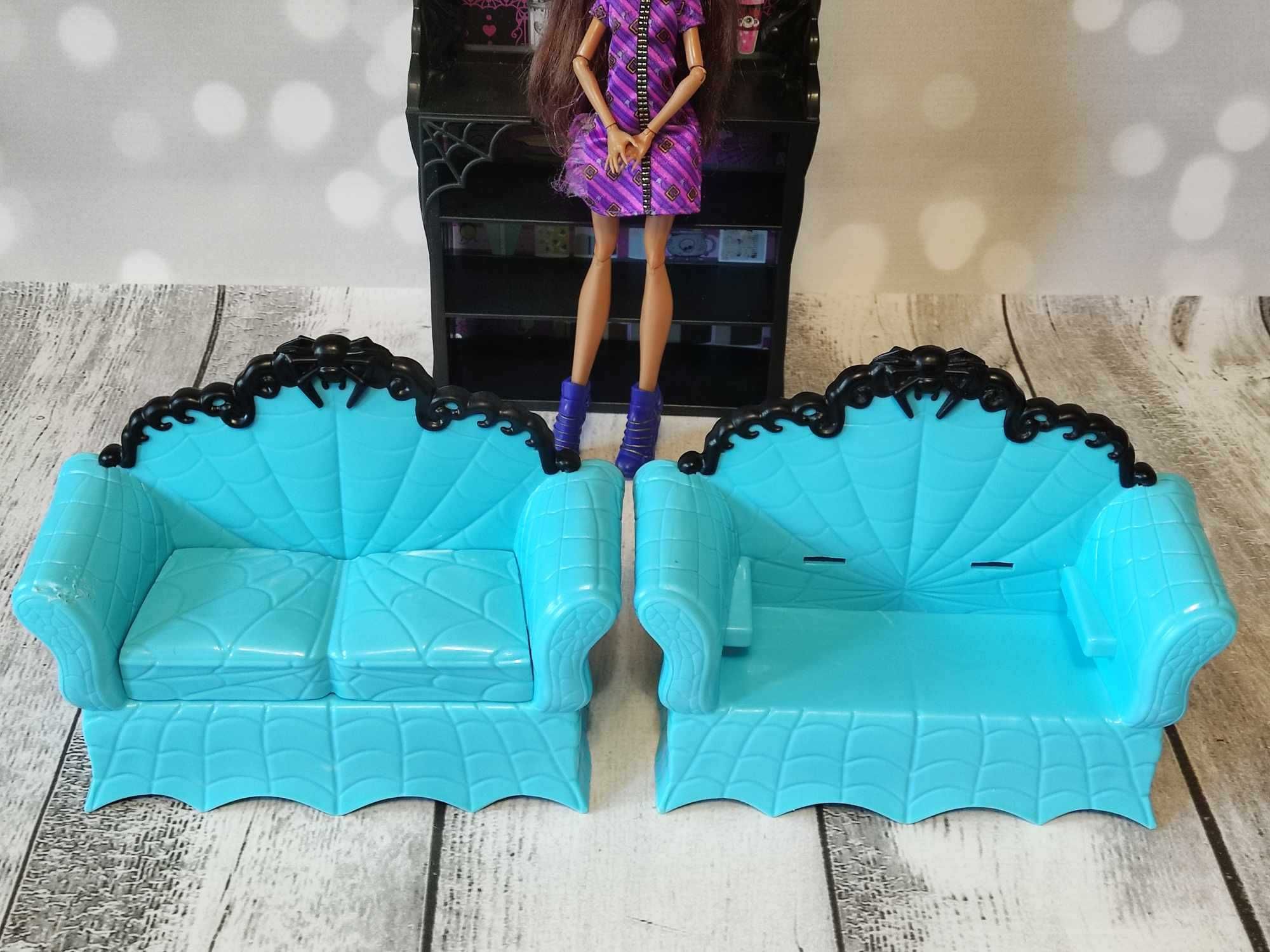 Mebelki Monster High Coffin Bean Kawiarenka i lalka Clawdeen