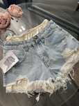 Джинсовые Шорты с кружевом Alexander Wang