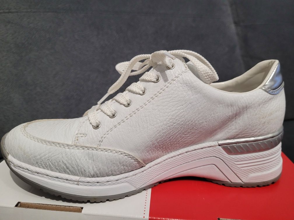 Adidasy RIEKER białe, koturn r. 40 !!!