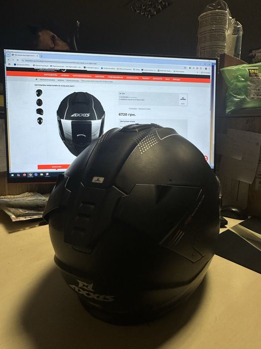 Мотошолом Axxis Hawk SV A1 Black Matt