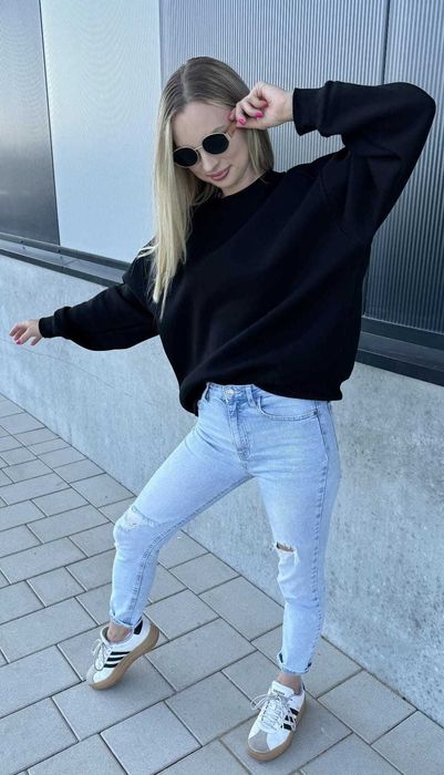 Bluza damska Basics czarna ocieplana r.S wysyłka24h
