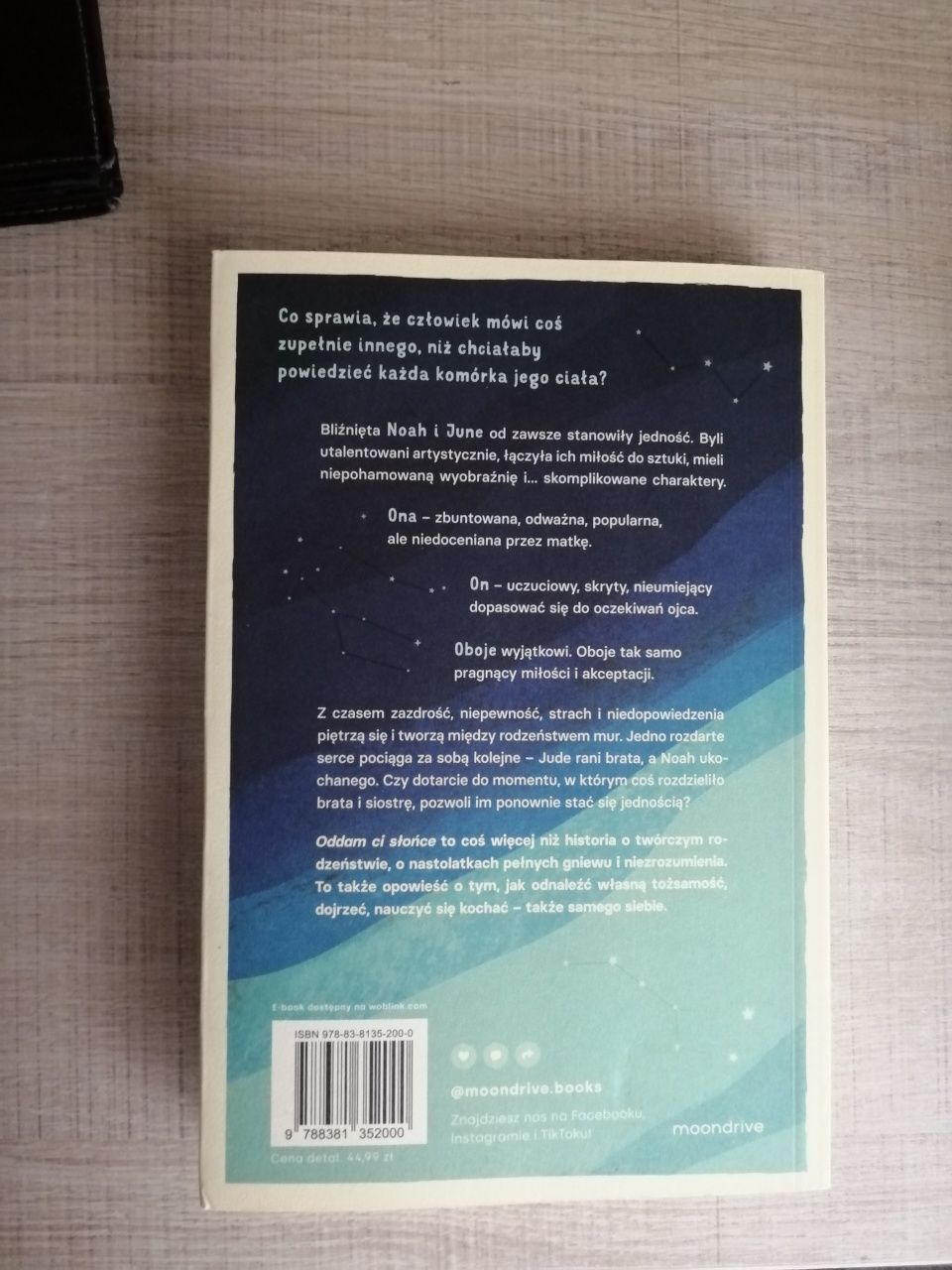 Oddam Ci Słońce Jandy Nelson NOWA