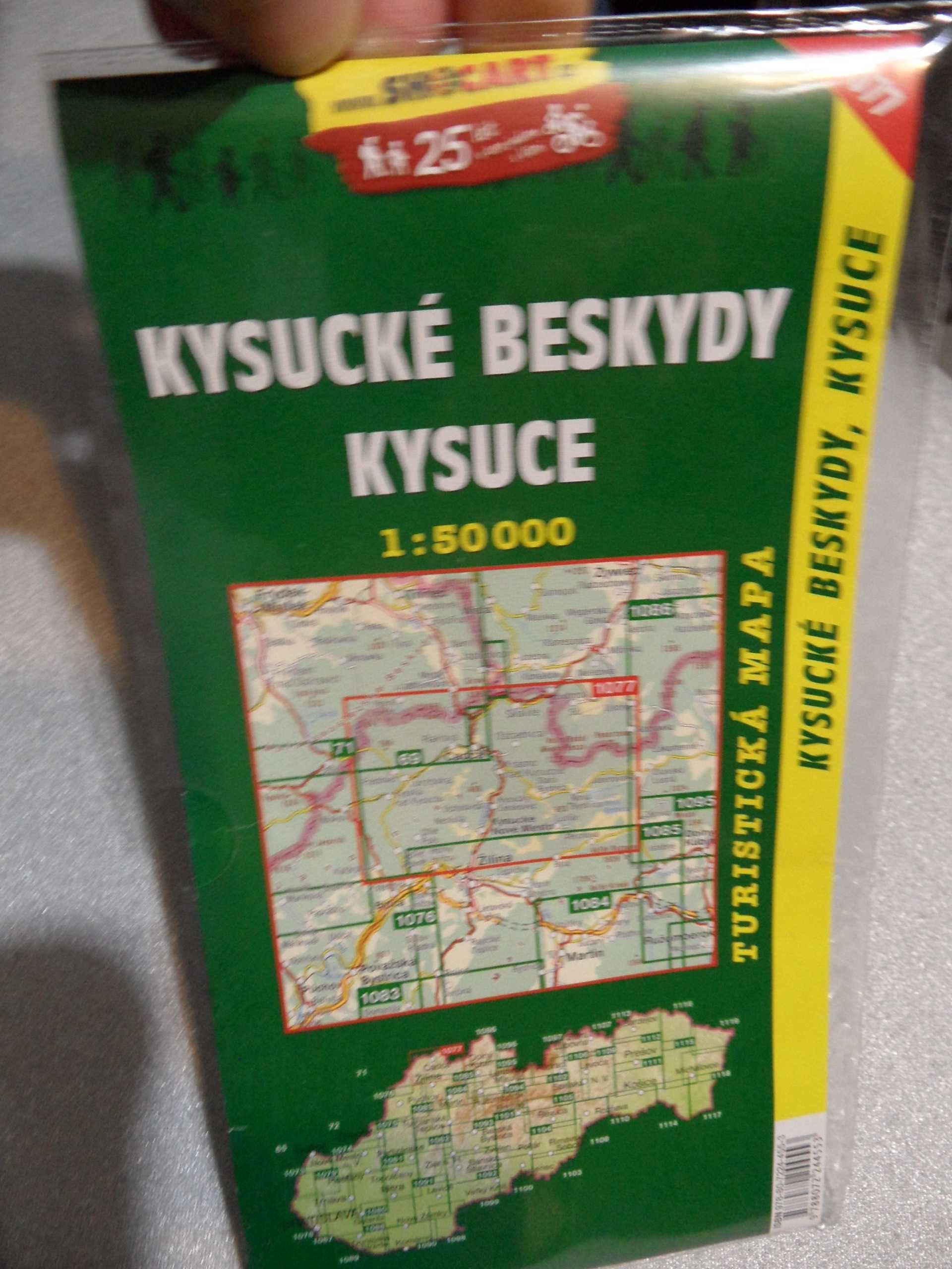 Mapa turystyczna Słowacja Kysucke Beskydy Shocart 1:50 000