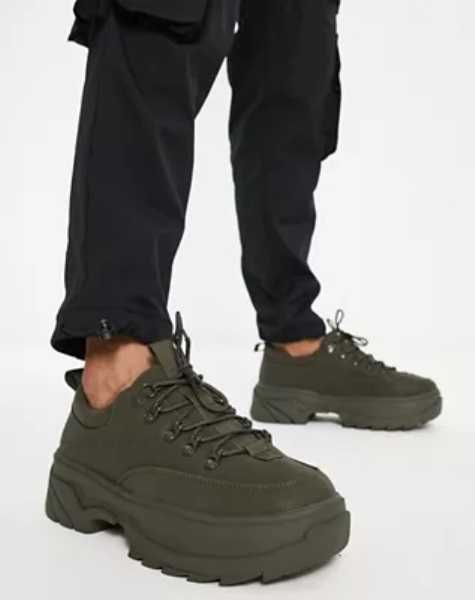 Черевики чоловічі зі штучної замші  asos на масивній підошві 25,0 см