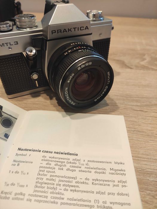 Aparat fotograficzny Praktica MTL3 z dwoma obiektywami
