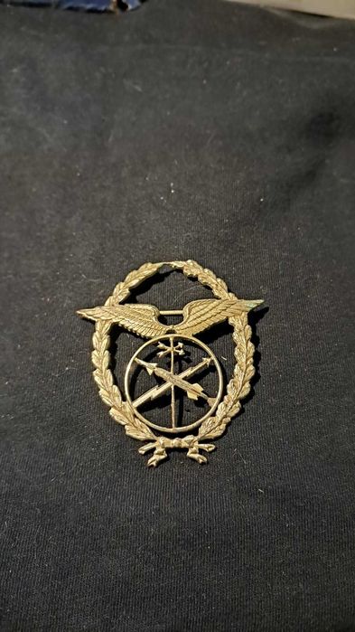 Emblema antigo das Transmissões-Exército Português (metal) 1960–1990