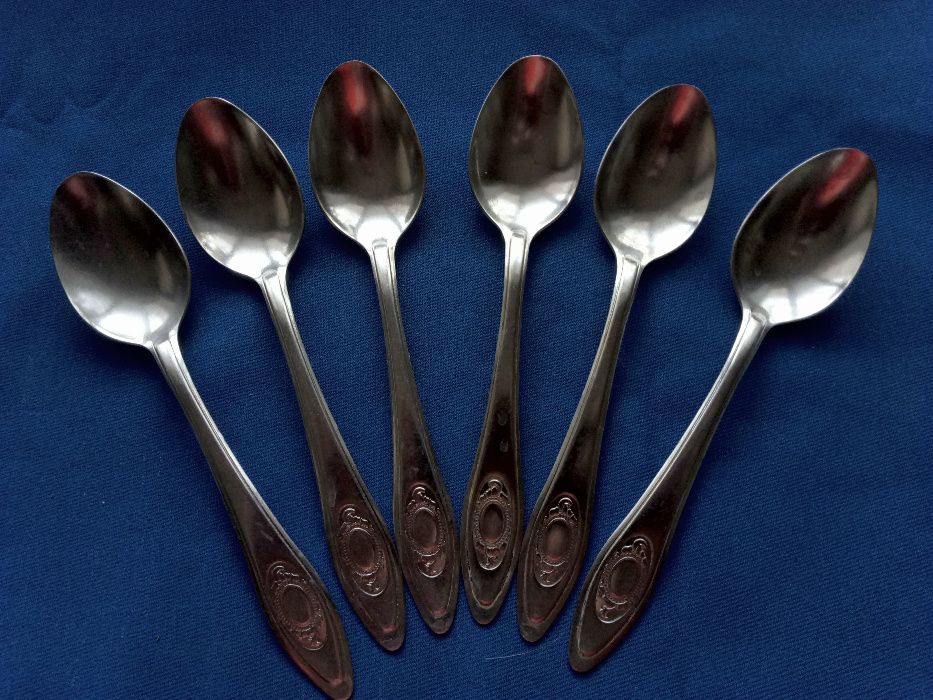 столовые ложки комплект 6 шт нержавейка СССР 50-60 годы