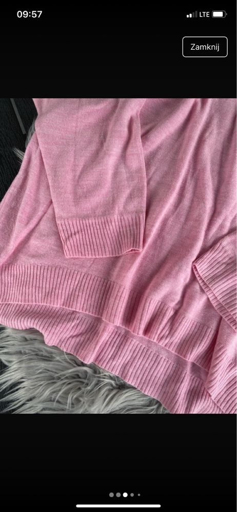Różowy sweterek oversize C&A XL 2XL