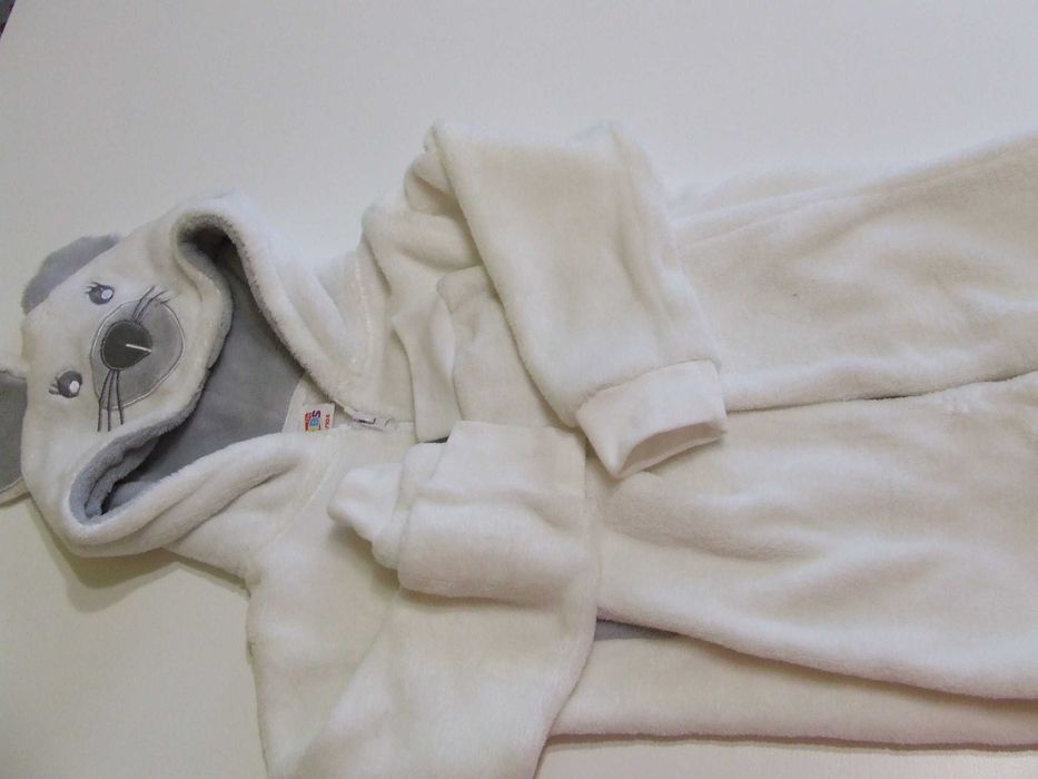 Kigurimi, pajac, onesie, kombinezon - mysz piżamka z futerka r.98-104