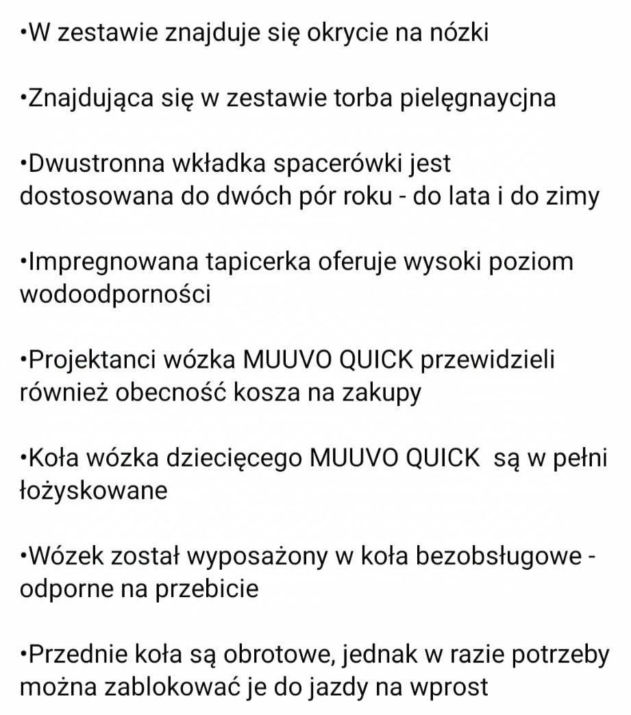 Wózek Muuvo Quick 2.0