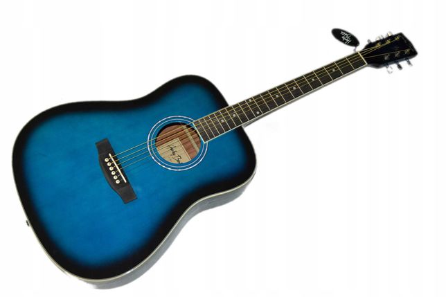 Harley Benton D-120 Blue NOWA gitara akustyczna USTAWIONA