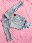 Jeansowe body/koszula r80