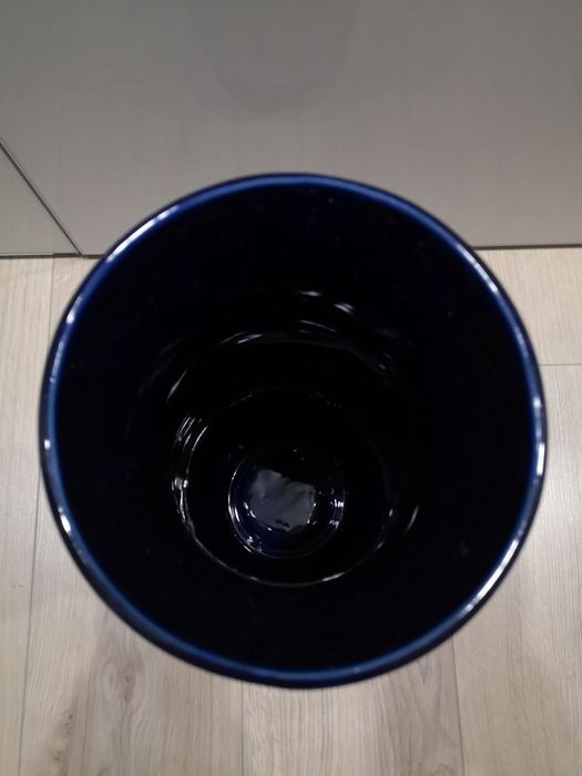 Nowy wazon, duży gliniany, ceramiczny, granatowy
