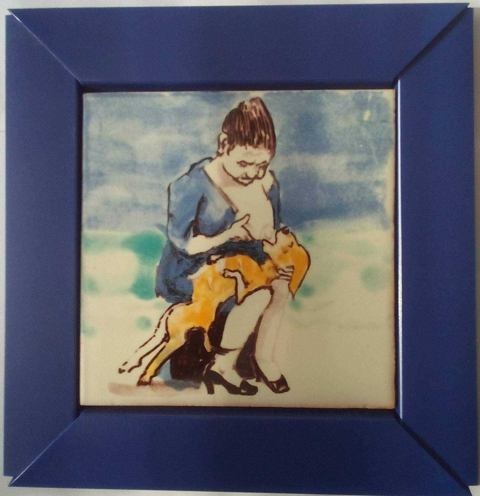 Paula Rego, Livro " FOGO" com Azulejo Assinado.